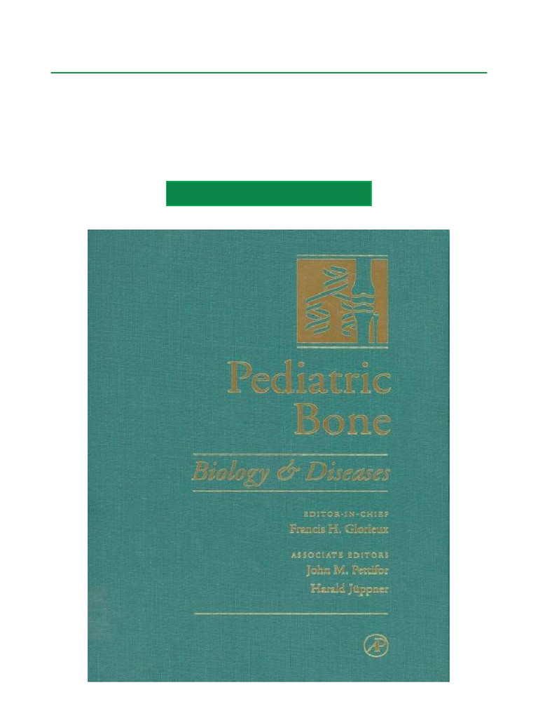 Pediatric Bone Biology & Disorders Guide | PDF | Osteoblast