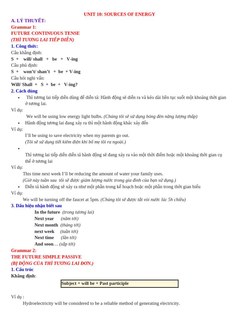 Unit 10. Sources of Energy | PDF