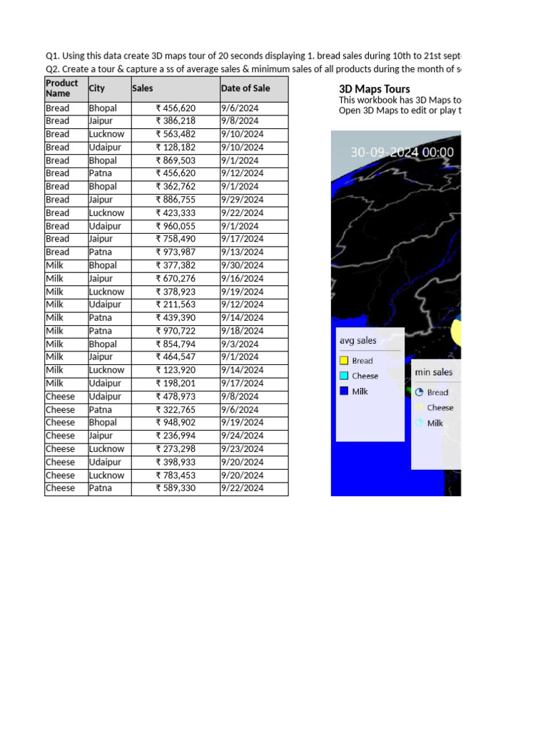 3D Sales Maps for September 2024 | PDF