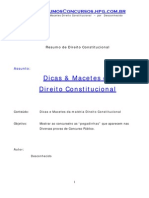 Resumos & Apostilas - Direito Constitucional - Dicas e Macetes Para Exames Da OAB e Concursos