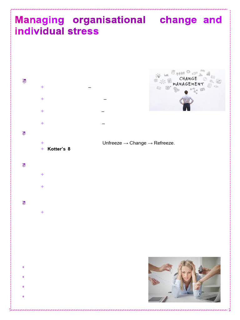 Managing Organisational Change and Individual Stress | PDF | Change ...