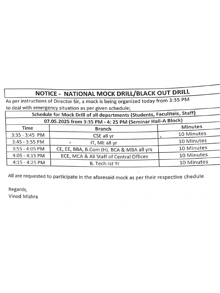 Mock Drill | PDF