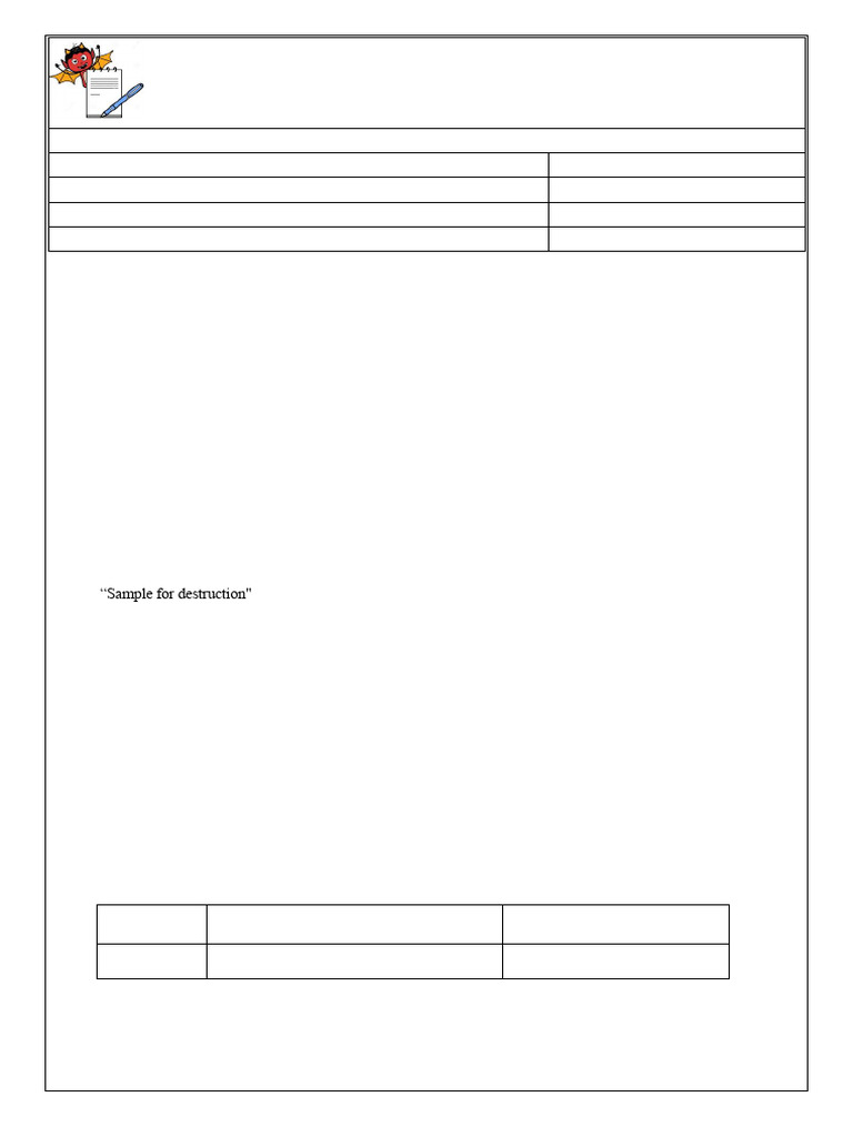 Sample Destruction SOP in QC Lab | PDF