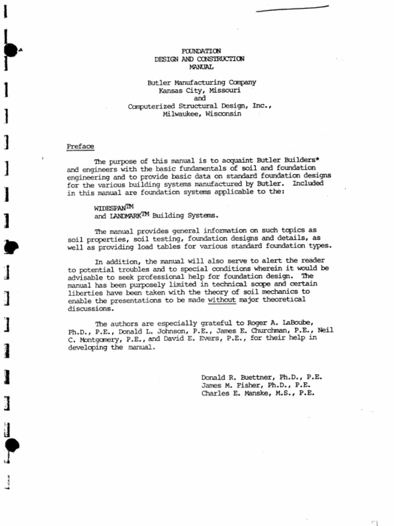 Butler Building Foundations | PDF