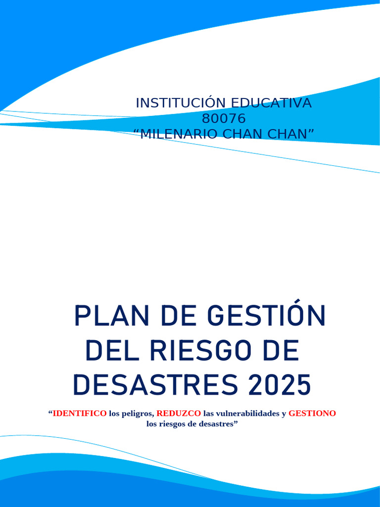 Plan de Gestión de Riesgos 2025 en Educación | PDF | Riesgo | Radiación