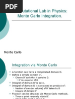 Computational Lab in Physics: Monte Carlo Integration