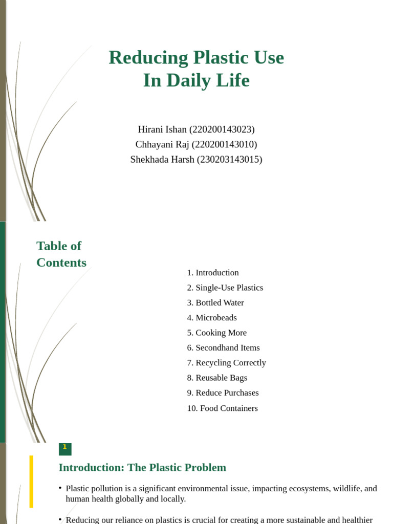 Practical Tips to Reduce Plastic Use | PDF | Recycling | Reuse