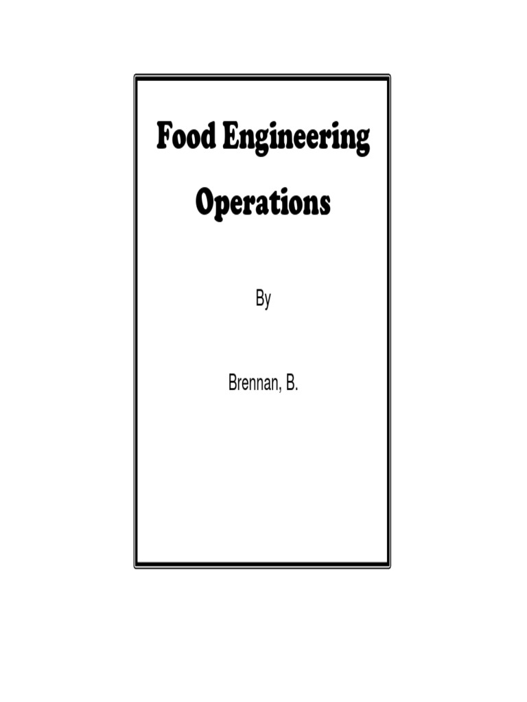 Food Engineering Operations Overview | PDF
