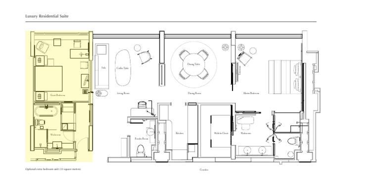 View of Luxury Residential Suite - Floor Plan | PDF