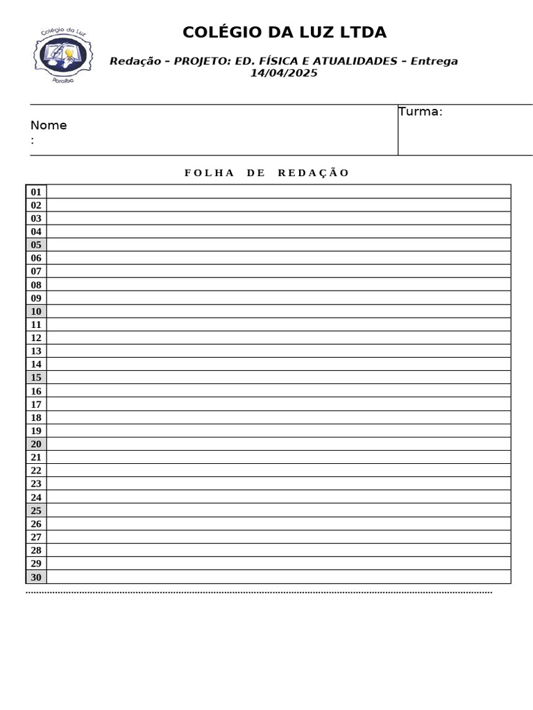 Redação de Educação Física e Atualidades | PDF