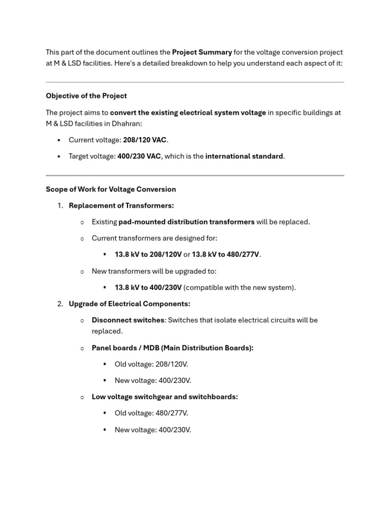 Voltage Conversion Project Summary | PDF | Mains Electricity | Ac Power ...