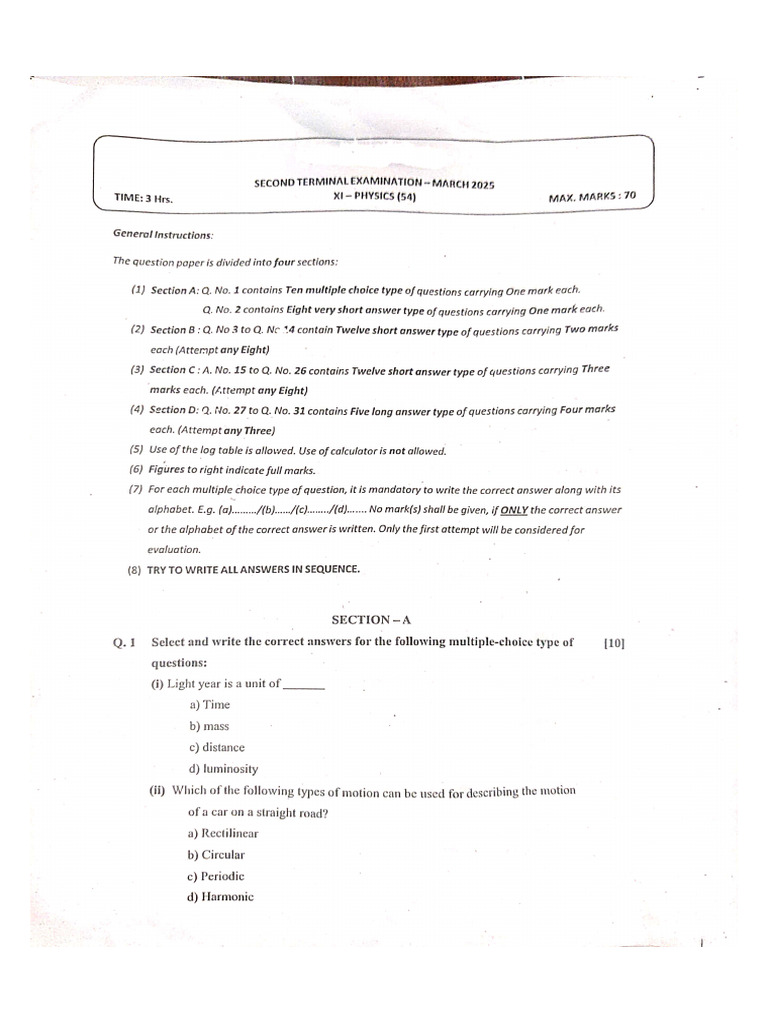Second Term Physics | PDF