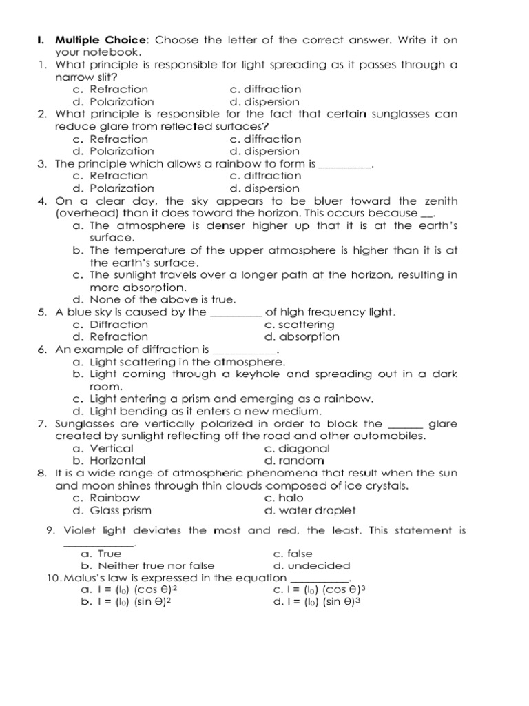 Activity Physic2 2 Reflection of Lights | PDF