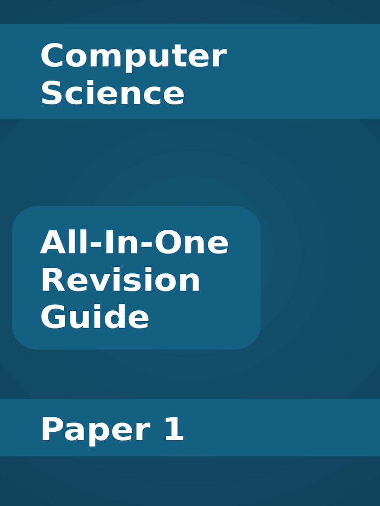 Computer Science All In One Paper 1 | PDF | Computer Data Storage | Cpu ...
