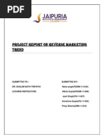 Project Report On Reverse Marketing Trend