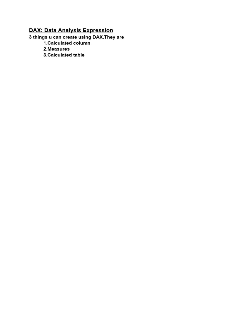 DAX Basics: Create Measures & Columns | PDF | Data Type | Function ...