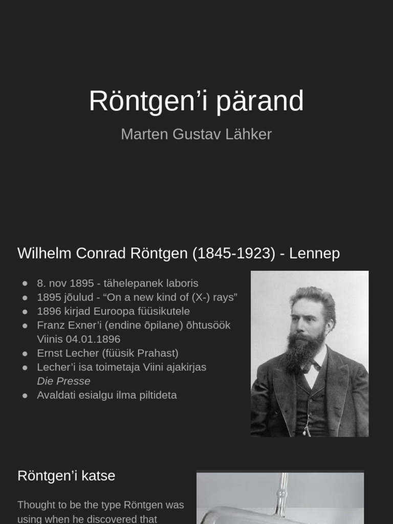 Röntgen'i Pärand | PDF