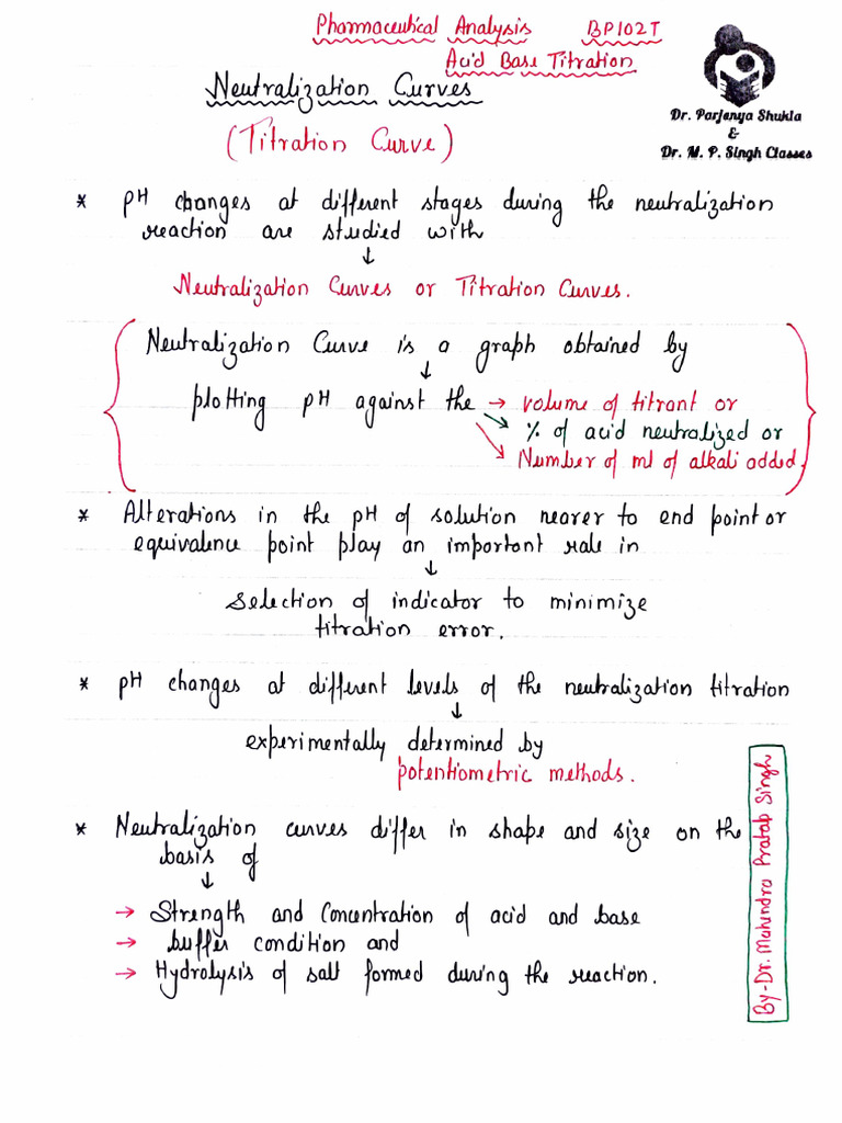 Neutralization Curve | PDF