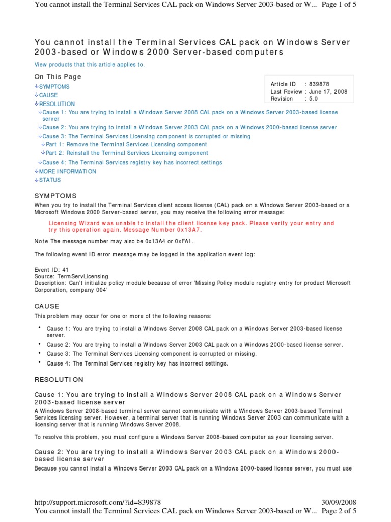How To Extend Terminal Server License PDF Windows Registry Remote