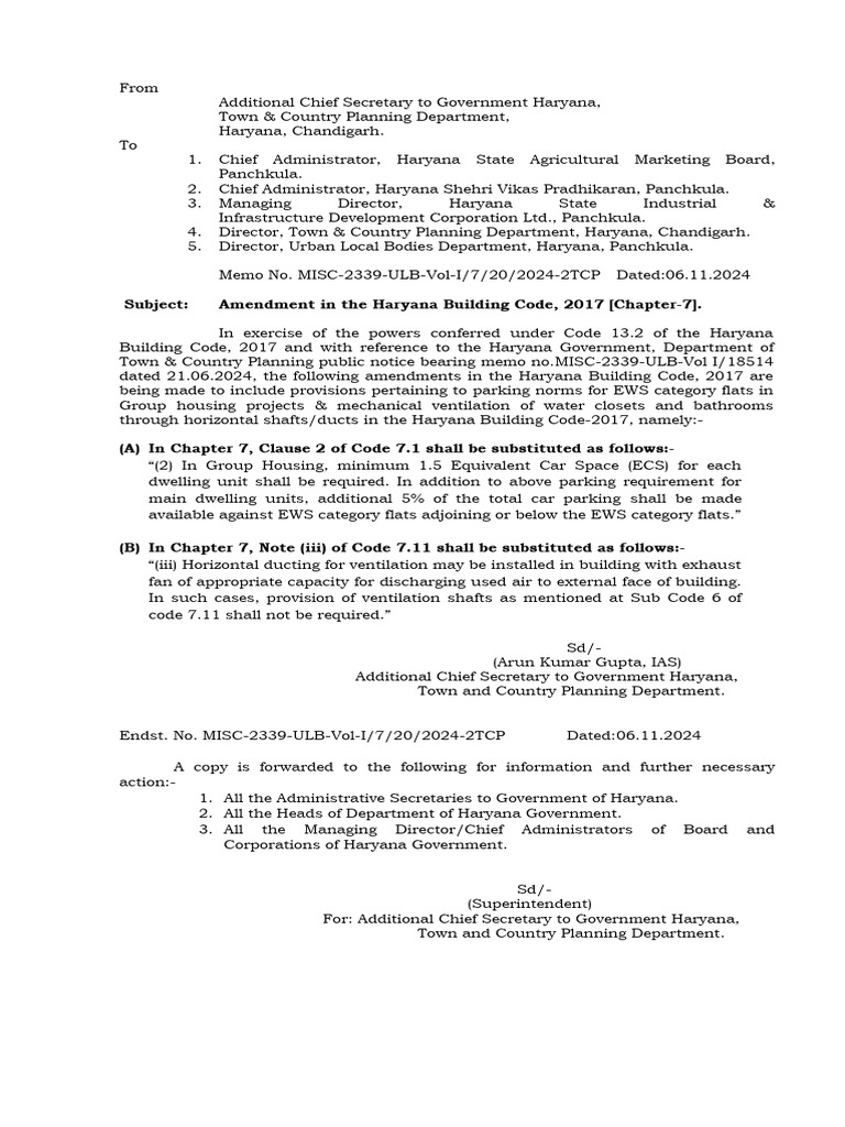 Haryana Building Code 2017 Amendments | PDF | Justice | Crime & Violence
