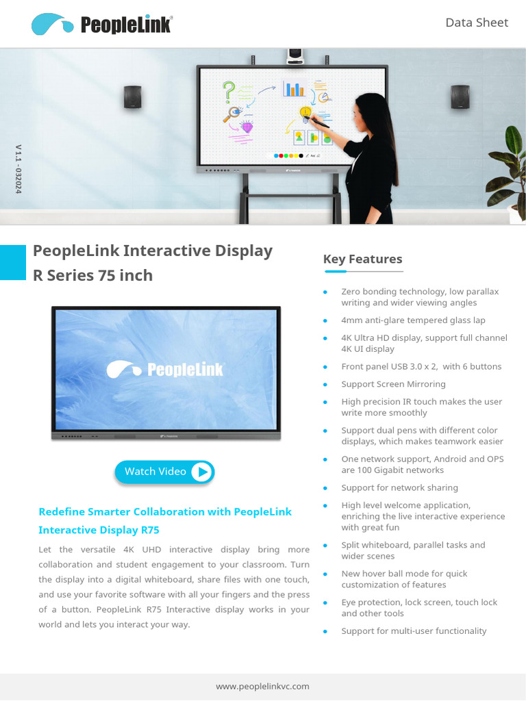 PeopleLink Interactive Display R75 2024 2 | PDF | Usb | Computer ...