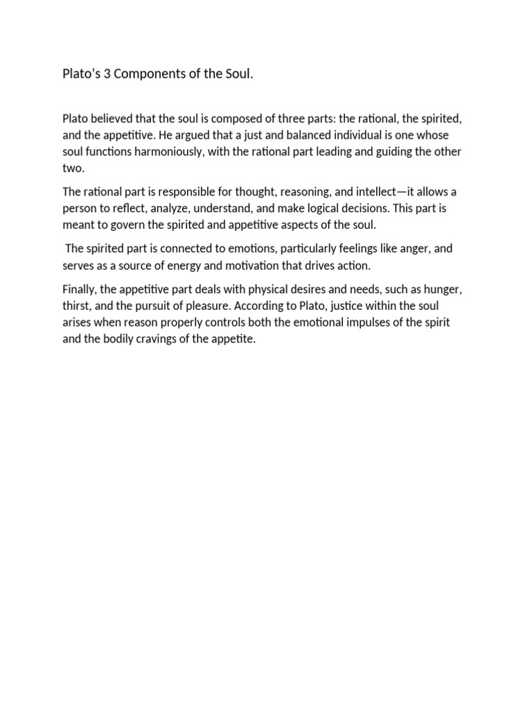 Component of The Soul of Plato in Philosophy | PDF