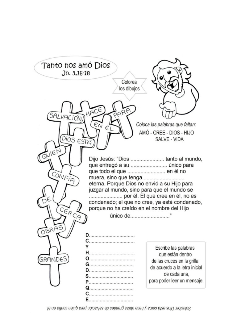 Actividades de Amor de Dios para Niños | PDF