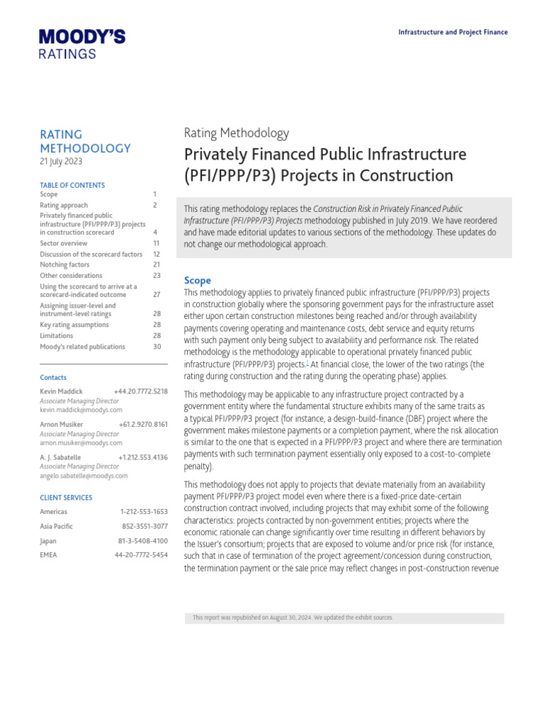 Infrastructure Credit Rating Methodology | PDF | Public–Private ...