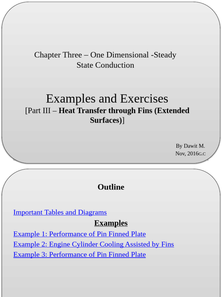 Chapter 3 - Examples and Exercises (Part III) New | PDF | Heat Transfer ...