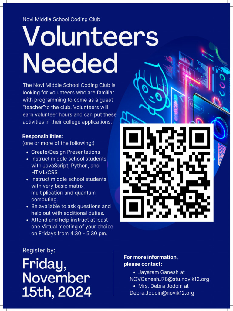 Coding Club Volunteer Flyer | PDF