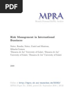 Risk Management in International Bussiness: Munich Personal Repec Archive