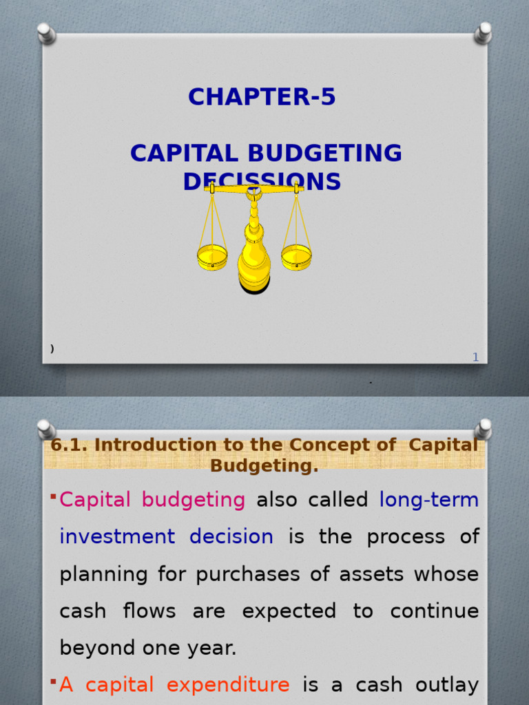 Chapter-5 Capital Budgeting Decissions | PDF | Net Present Value ...