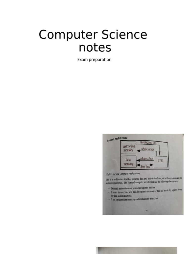 Computer Science Notes: Exam Preparation | PDF