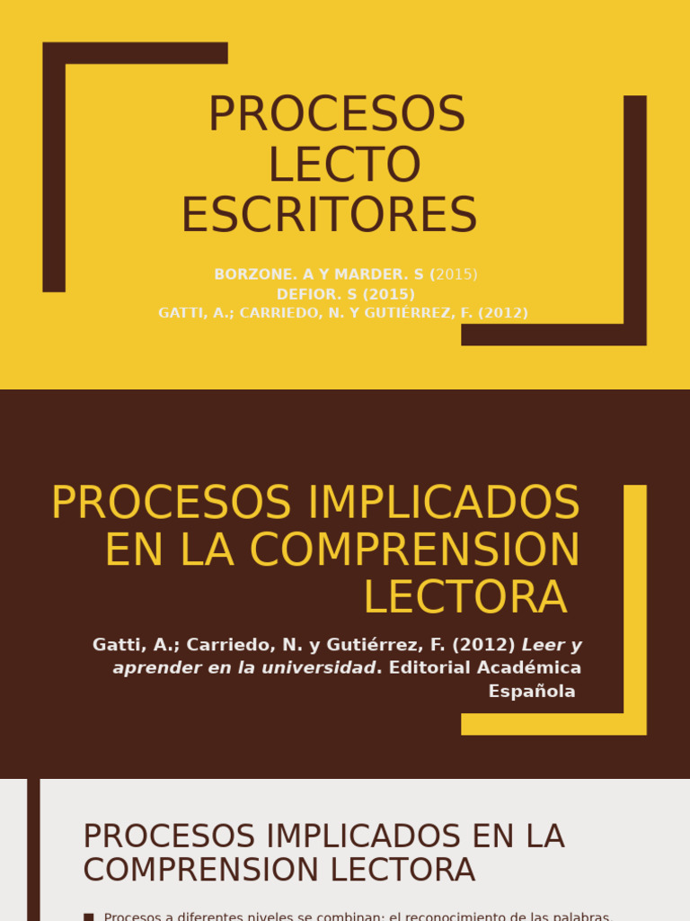 Procesos en la Comprensión Lectora | PDF | Comunicación | Palabra