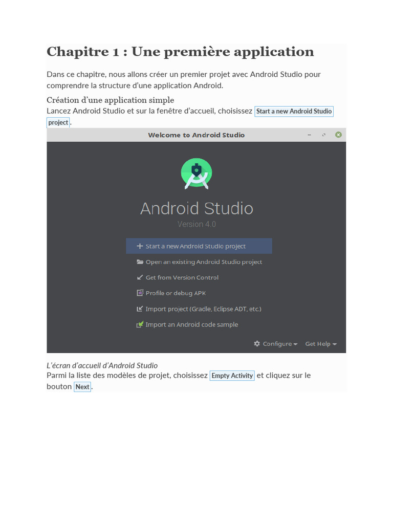 Créer une première application Android | PDF | Android (Système d ...