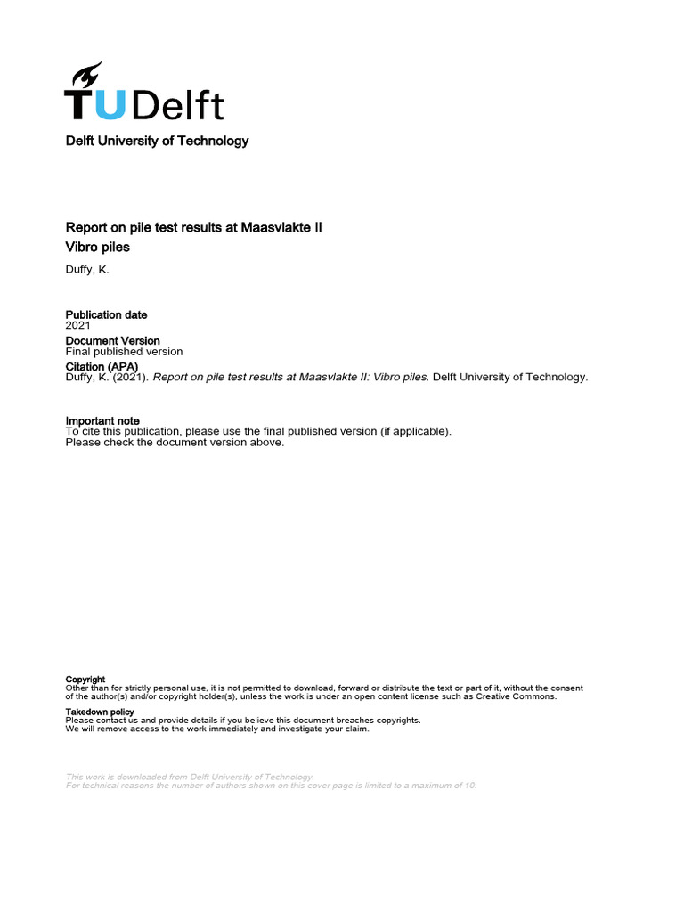 MV2 Pile Test Report Vibro Piles | PDF | Deep Foundation | Deformation ...