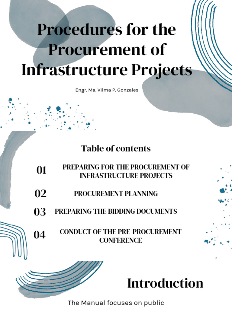 Infrastructure Procurement Procedures Guide | PDF | Procurement ...