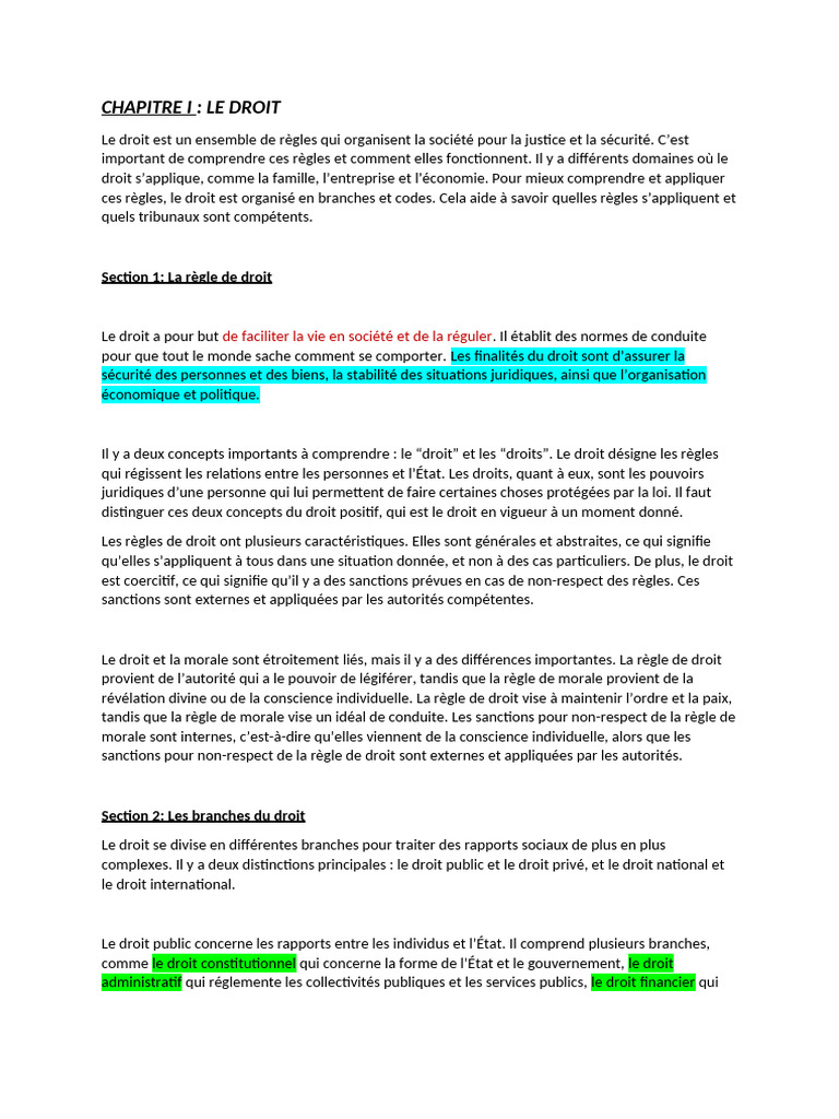 Comprendre le Droit et ses Sources | PDF | Loi | Sécurité