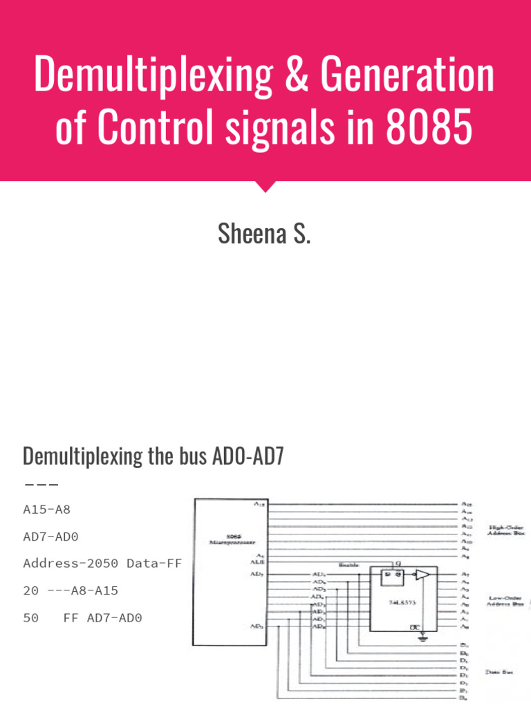 Demultiplexing and Generating Control Signals | PDF