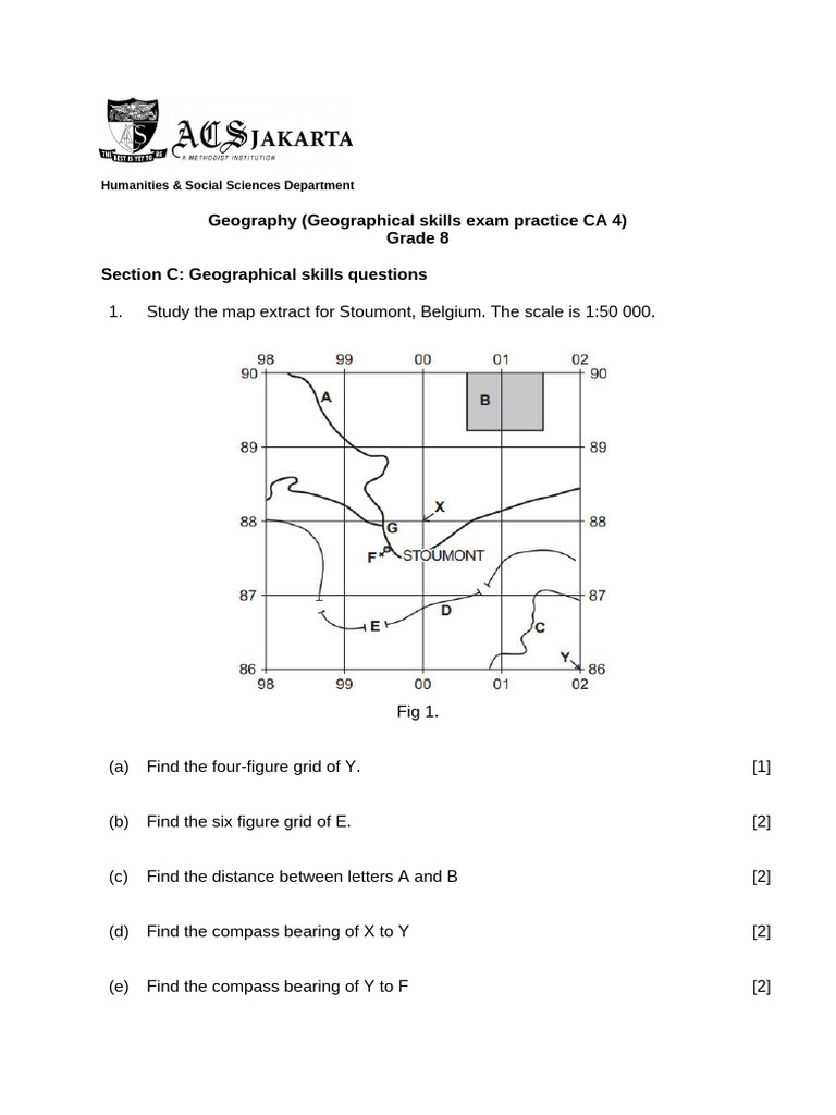 Grade 8 Geography Skills Exam Practice | PDF | Climate | Earth Sciences