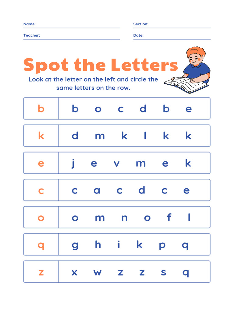 Bi-Color Finding Letters Writingwords Foundational Worksheet | PDF