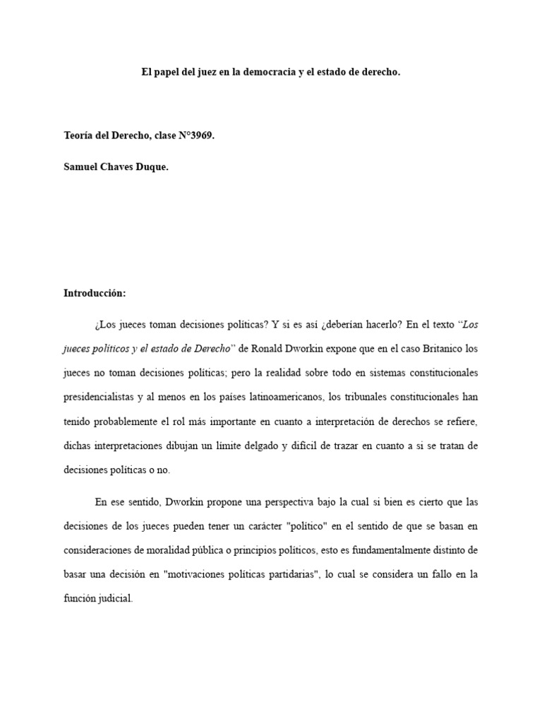Jueces, democracia y estado de derecho | PDF | Juez | Democracia