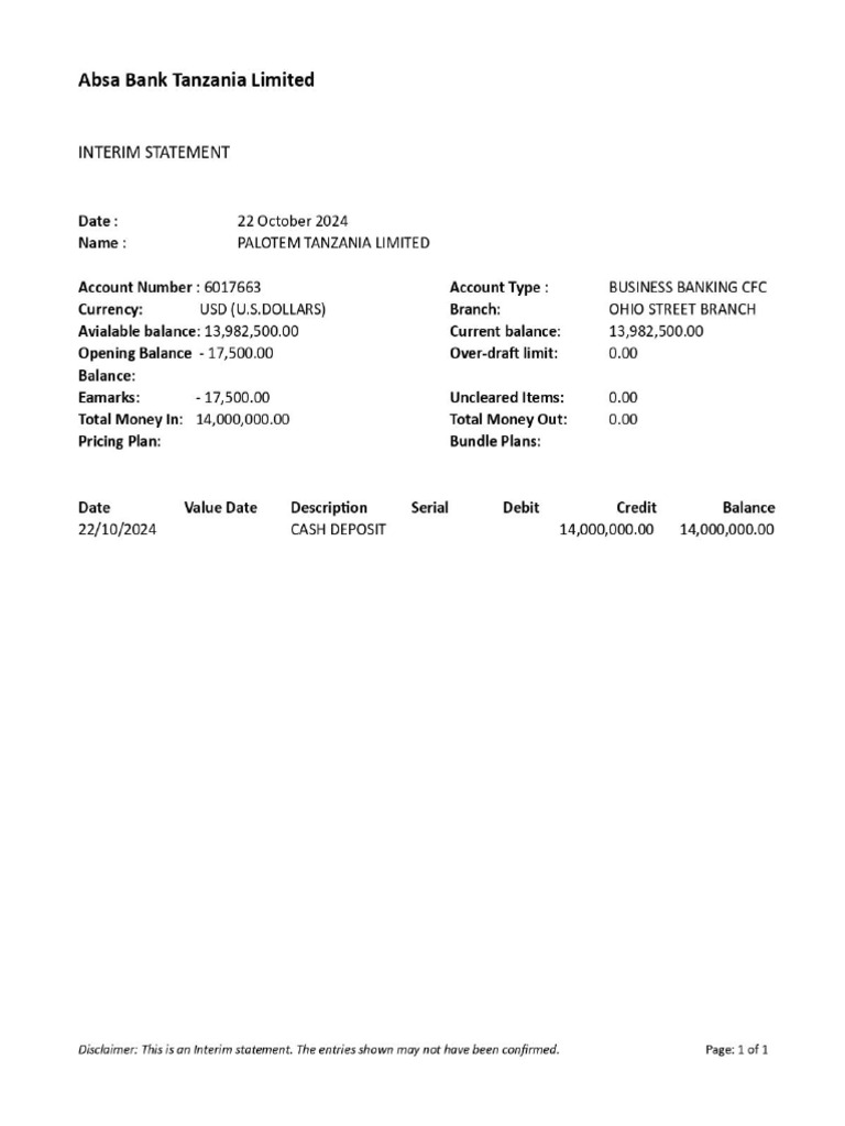 Absa Bank Statment Newest-2 | PDF