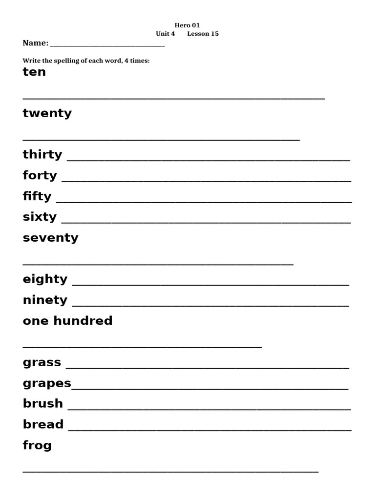 Unit 4 Lesson 15 | PDF