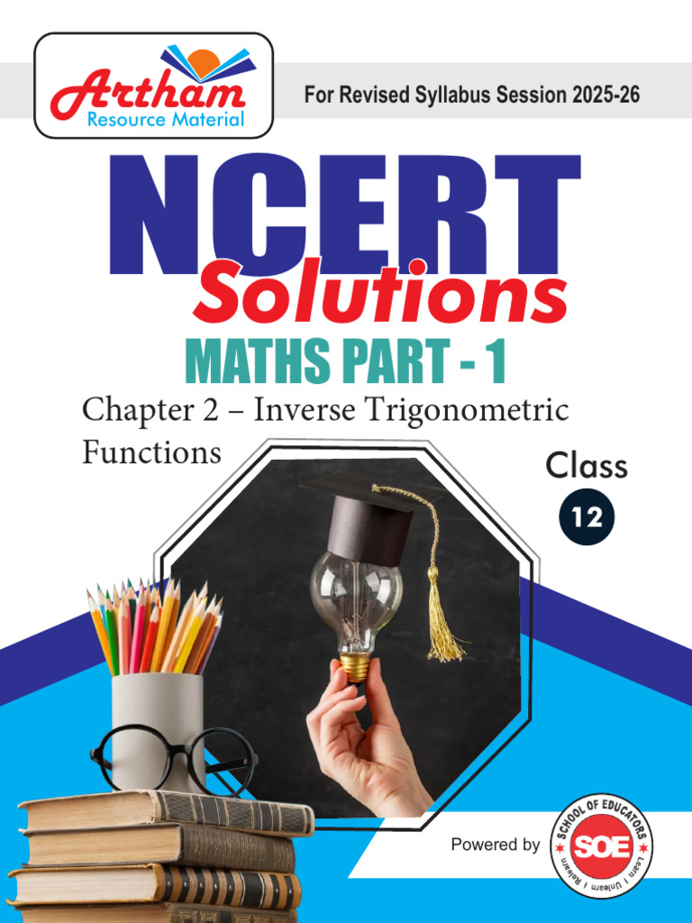 CLASS XII MATHS TEXTBOOK SOLUTION Chapter 2 Inverse Trigonometric | PDF ...