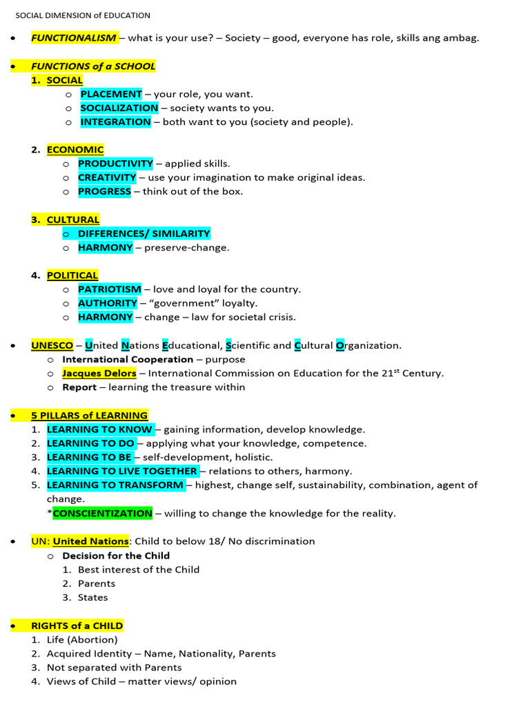 Social Dimensions of Education Explained | PDF | Behavioural Sciences ...
