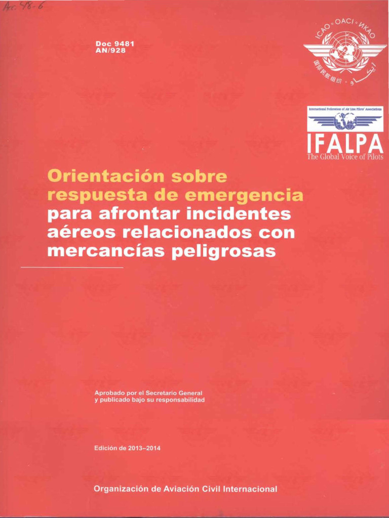 Orientación OACI sobre Emergencias Aéreas | PDF | Aeronave | Oxígeno