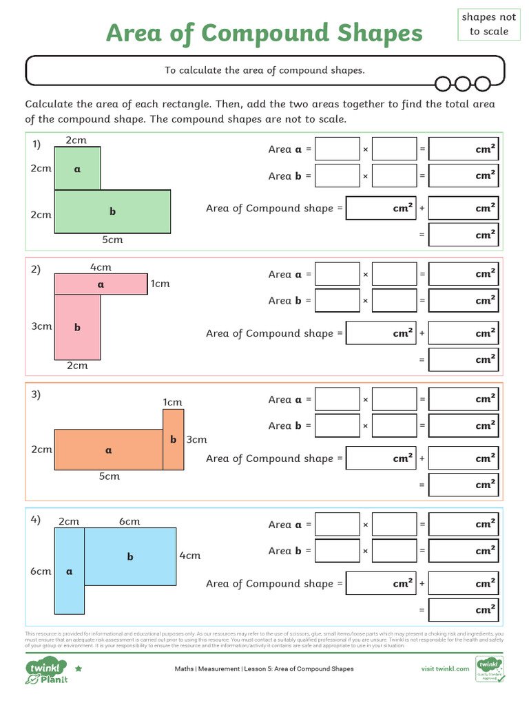 Area of Compound Shapes | PDF | Area | Length
