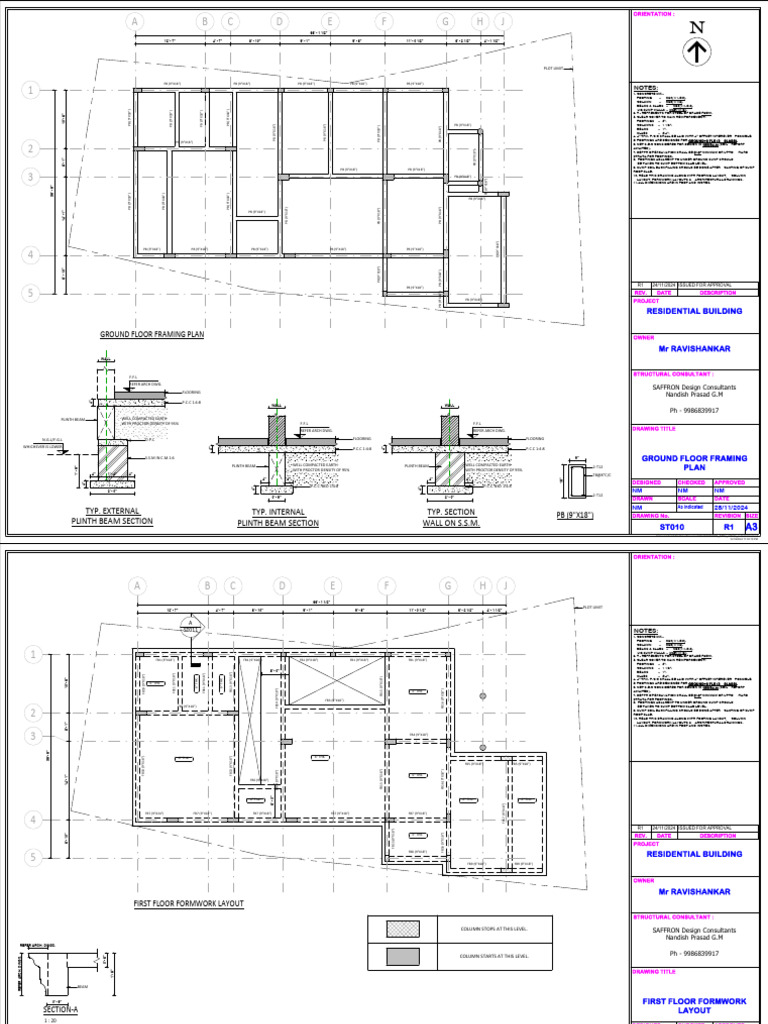 Residential Building Framing Plans | PDF | Masonry | Materials