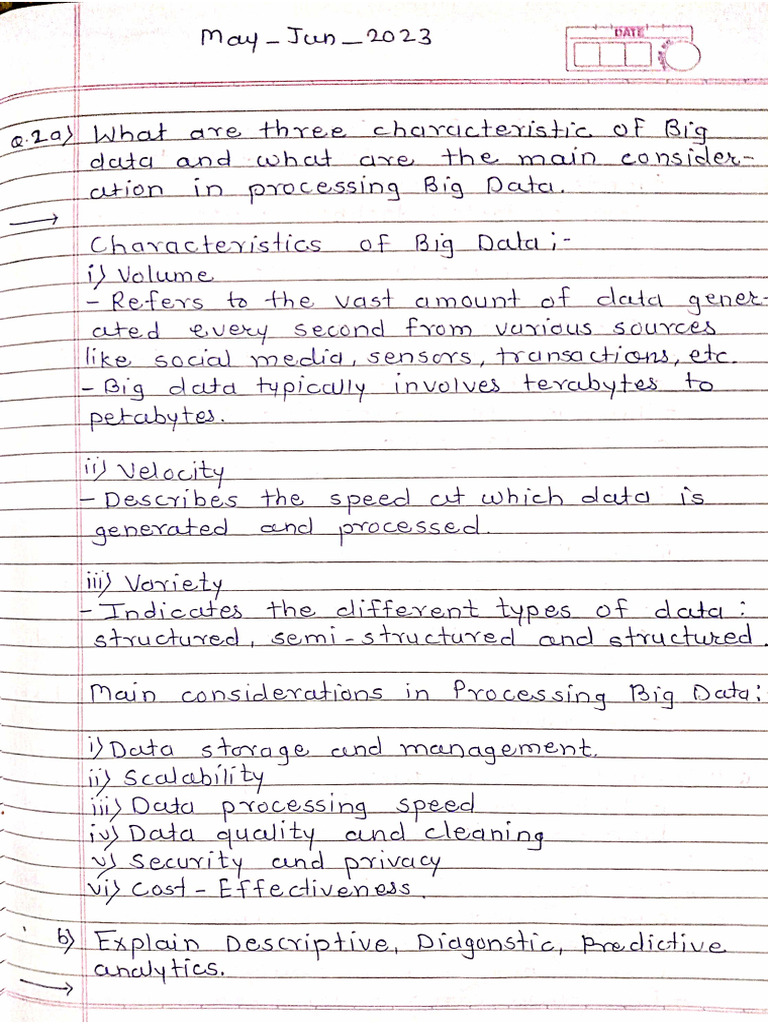 DSBDA QUE PAPER may-june 2023 | PDF